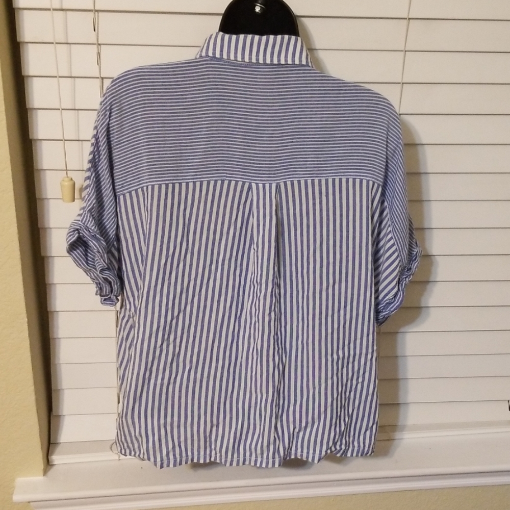 Socialite small size with blue and white stripes - Picture 2 of 3